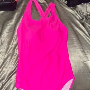Pink one piece swimsuit